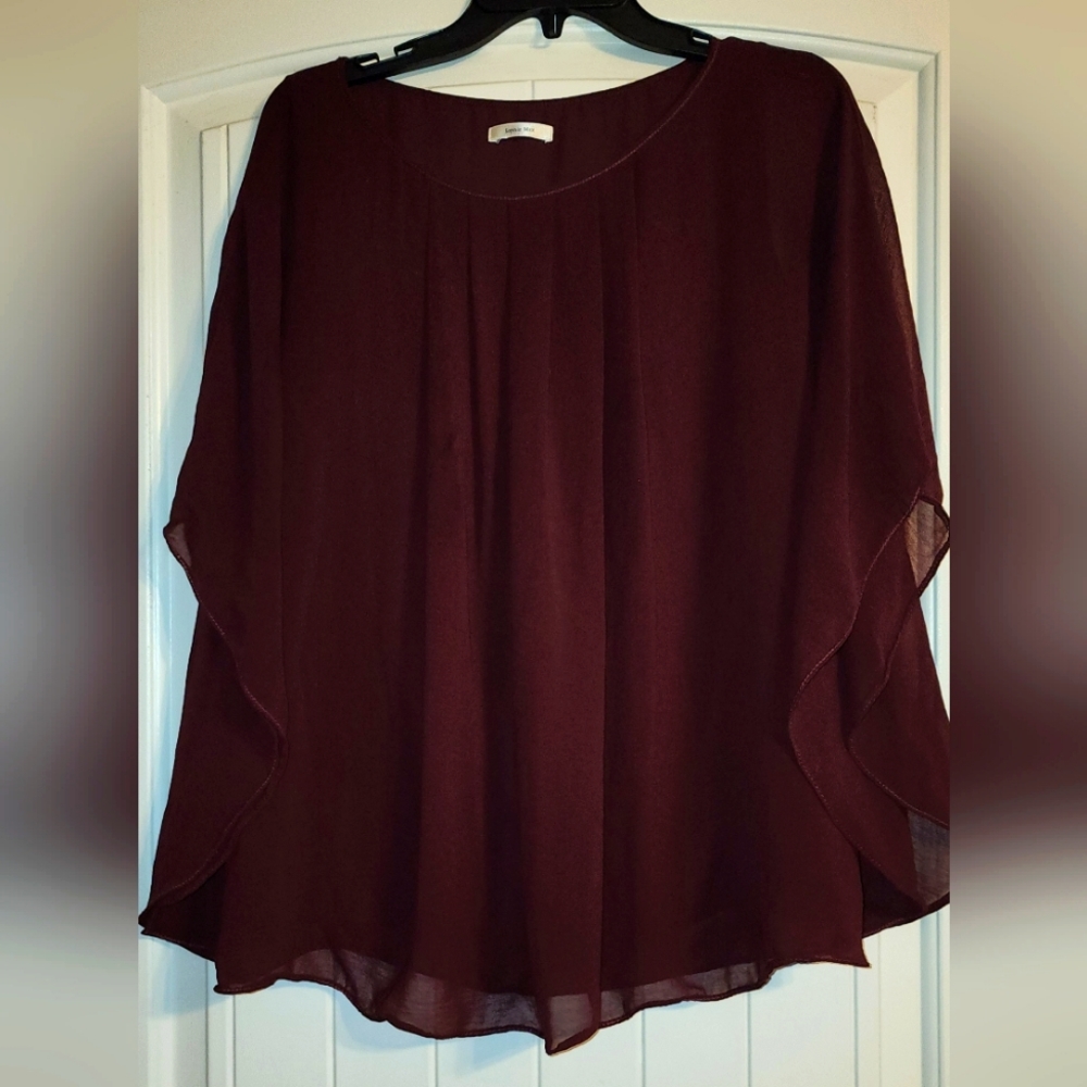 Burgundy Sophie Max short sleeve top